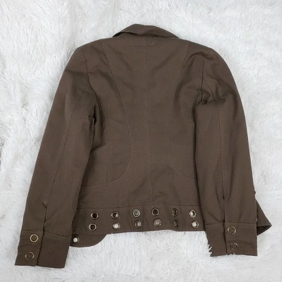 Anthropologi Luii brown rivet blazer jacket sz med - Picture 8 of 9